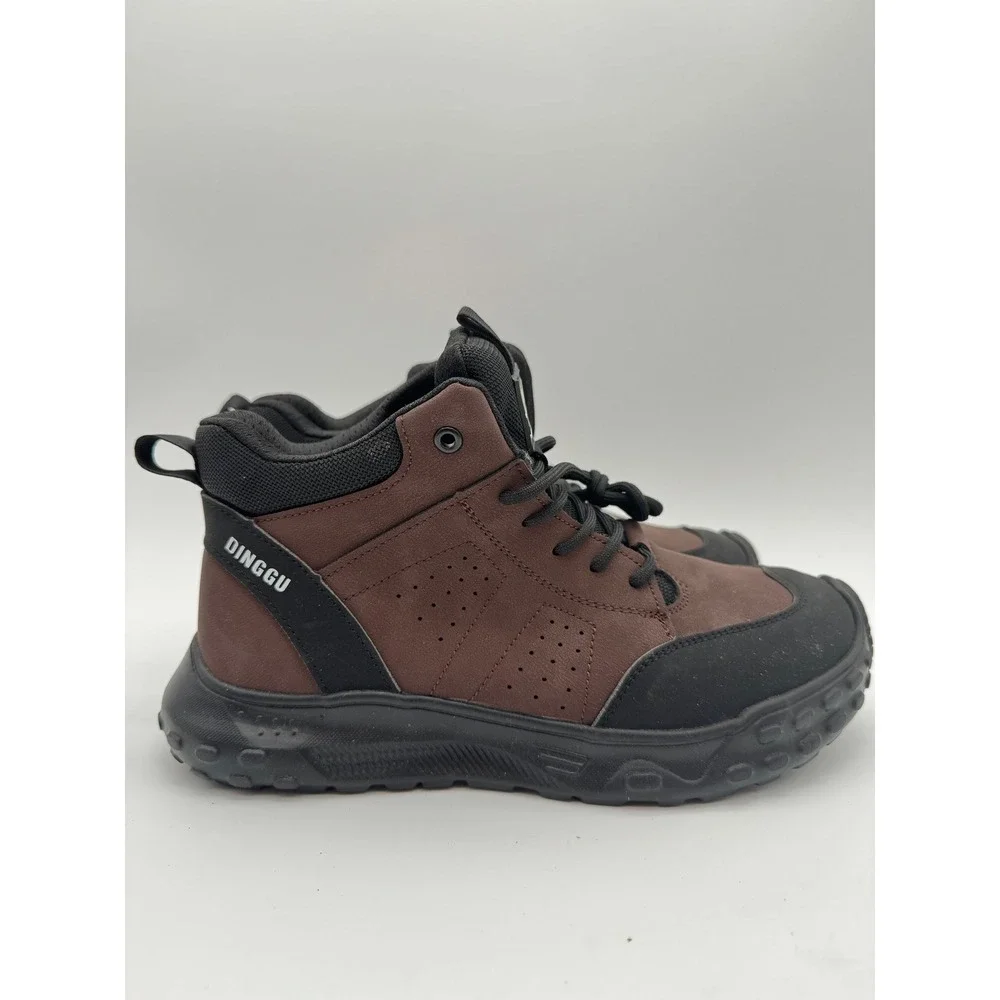 Dinggu Tappy Work Boots Brown Black‎ Men's Size 8 Lace Up Casual Hiking